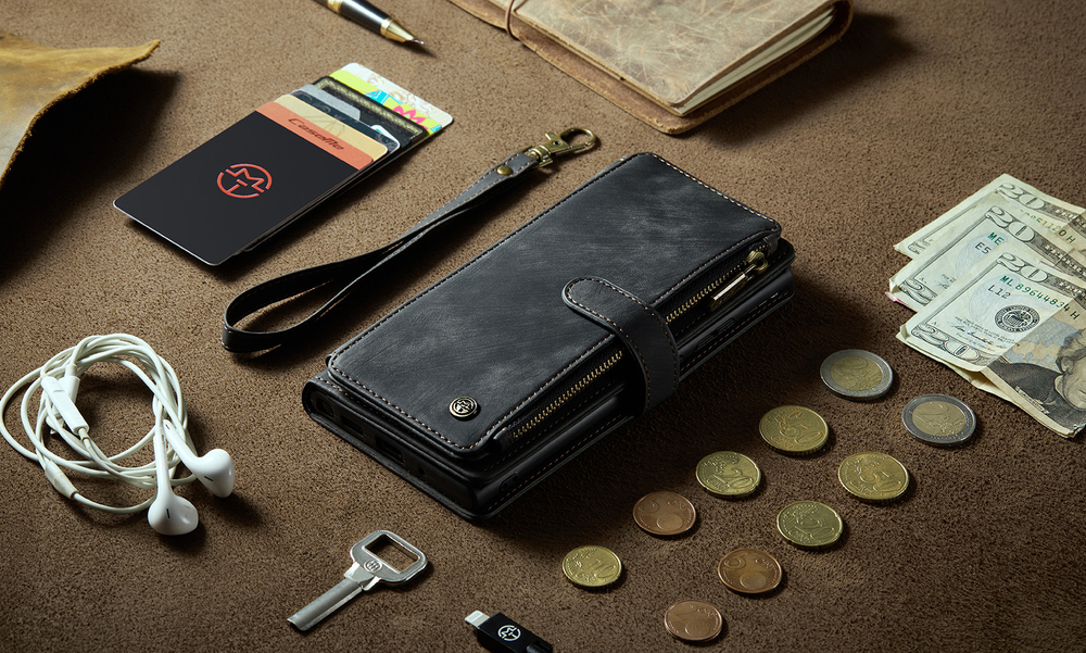 Многофункциональный чехол-кошелек CaseMe 3 in 1 Matte Wallet для Samsung Galaxy S25 Edge