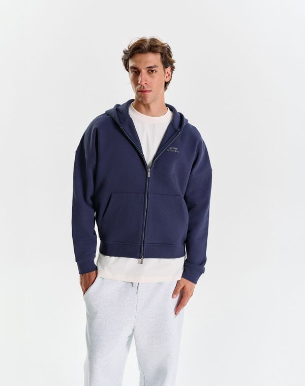 Худи Zip Logo de base 01 Navy - фото 2