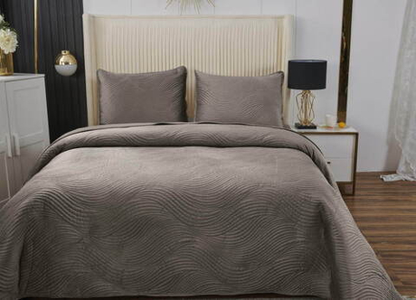 Покрывало 240х260 и 2 наволочки 50x70 Sofi De MarkO Жизель капучино