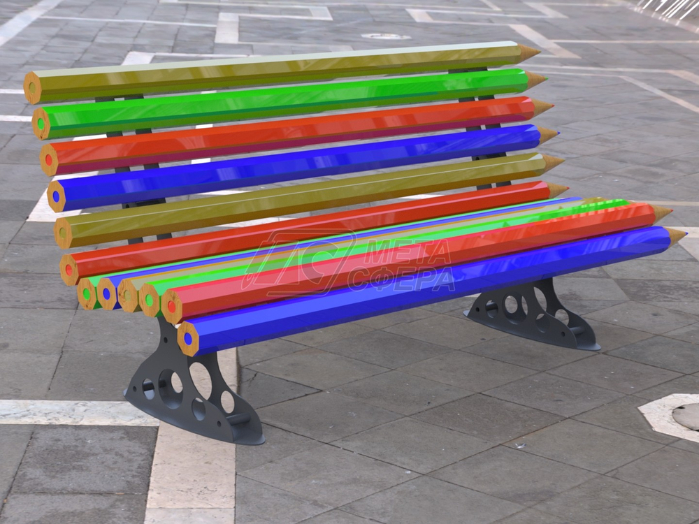 Скамейка Карандаши