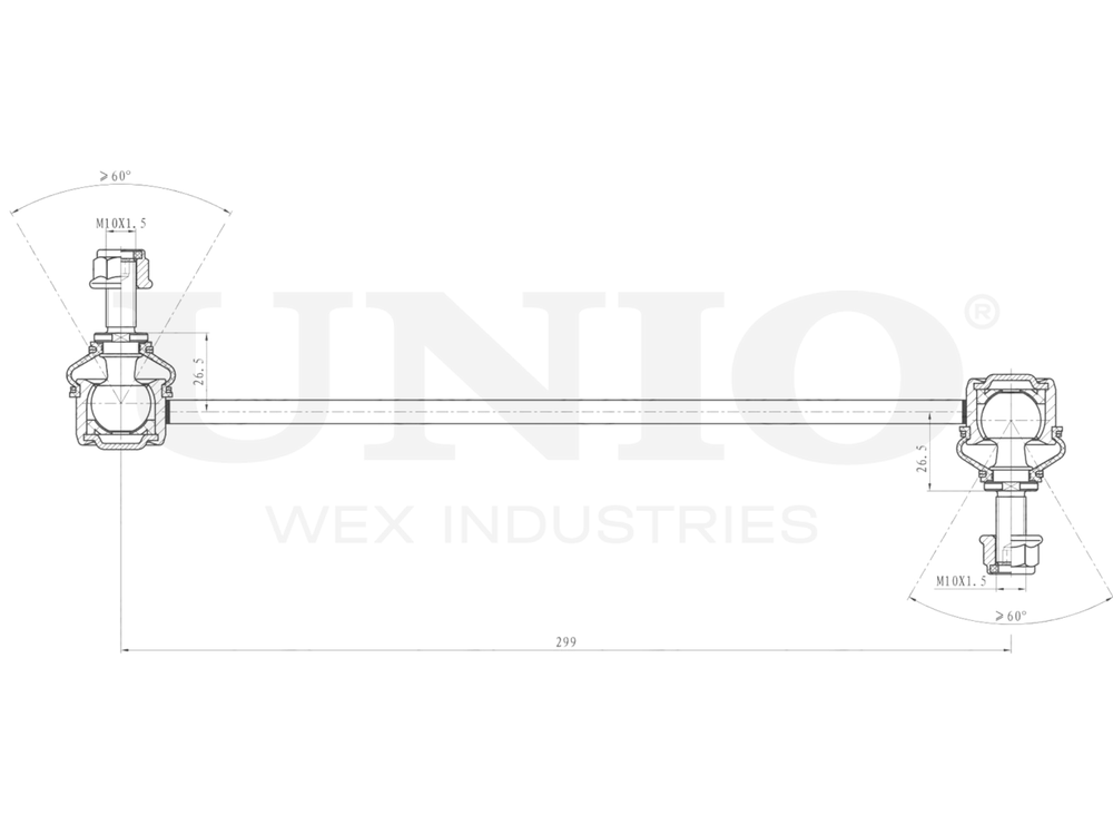 Стойка стабилизатора передняя UNIO SSP-50152