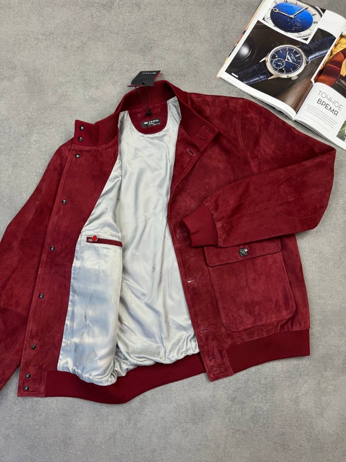 Кожаный бомбер Kiton