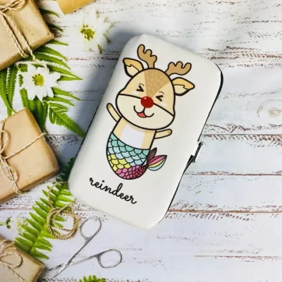 Набор для маникюра в футляре 6 предметов «Оленёнок Дэри»,11*6,5см