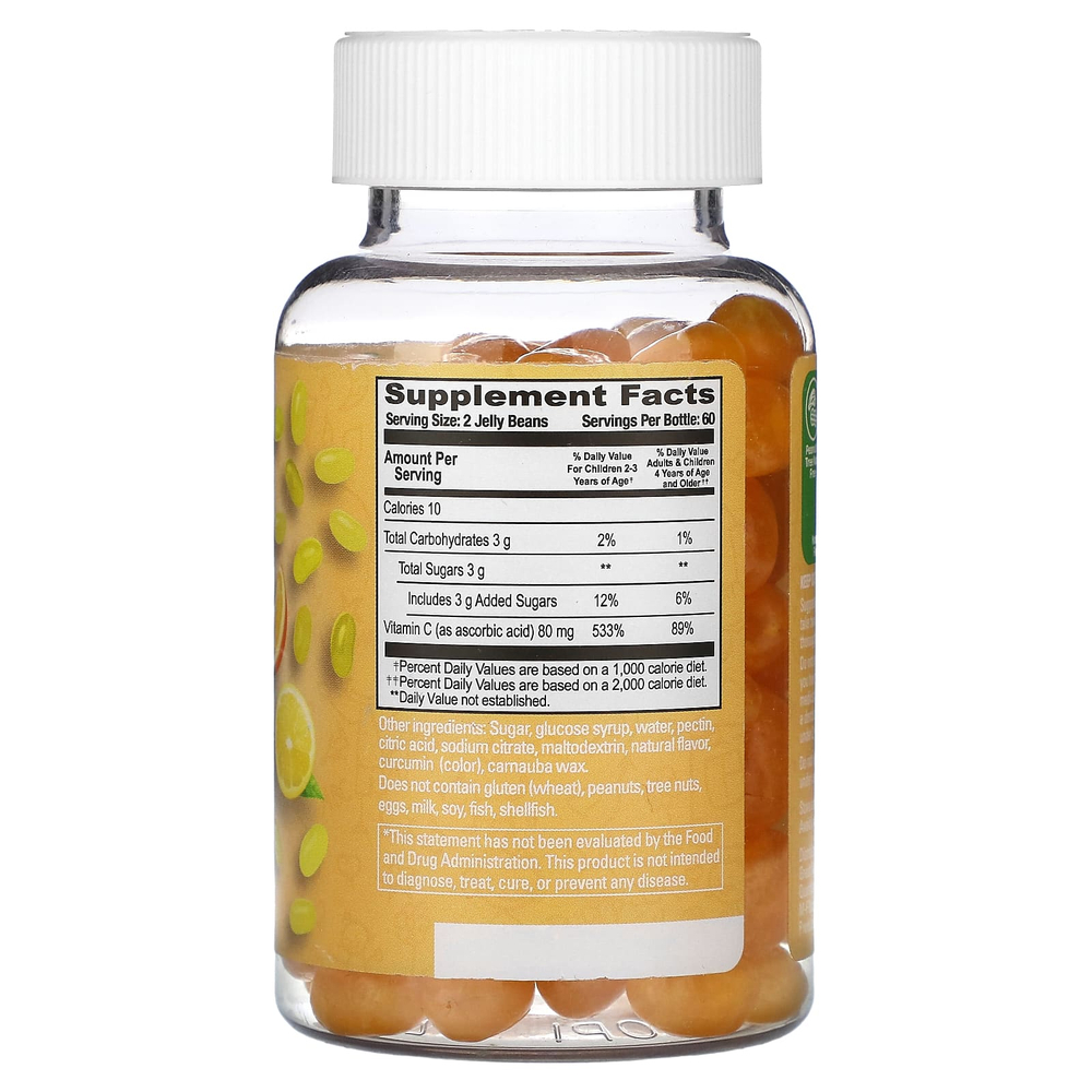 Human Beanz, Kids, мармеладки с витамином C, цитрусовые, 120 мармеладных бобов (40 мг в каждой мармеладке)