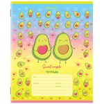 Тетрадь 12 л. BRAUBERG, клетка, обложка картон, "АВОКАДО НЕОН", 106461, 5шт