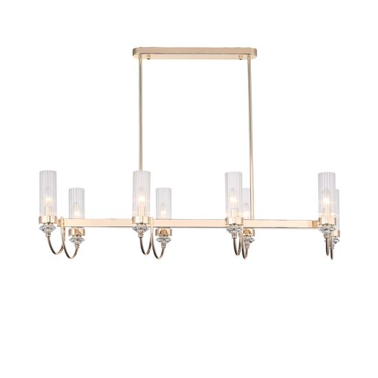 SL1402.223.08 Люстра подвесная ST-Luce Латунь/Прозрачный E14*8 40W Elegra