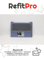 Верхняя панель с клавиатурой (топкейс) для ноутбука Lenovo Slim 1-14AST-05 81VS раскладка - русская, без подсветки, синий (5CB0W43961), оригинал
