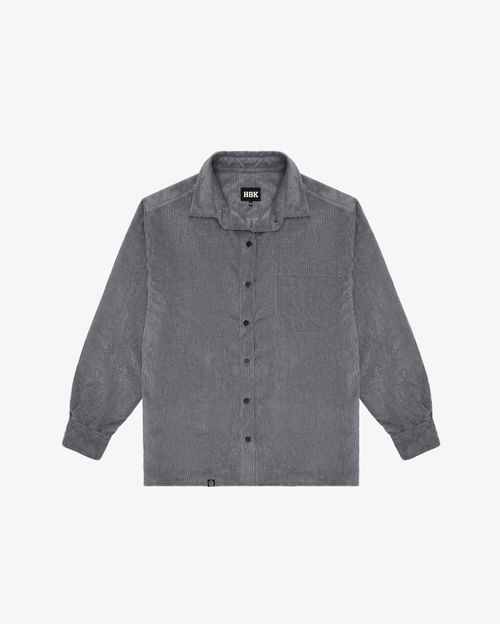 Рубашка Hook Вельвет Лого серая