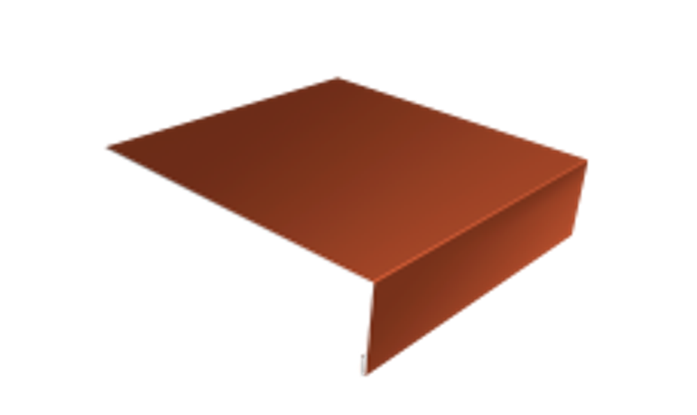 Планка лобовая 180х40 RAL 8004 терракот (2м) глянец
