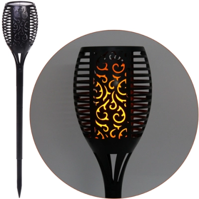 Фонарь садовый «Факел большой» 77*12 см, на солнечной батарее, Теплый белый (эффект пламени)