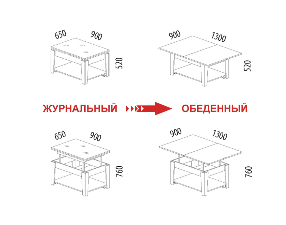 Агат-34.10 (DaVita) Стол журнальный (кронсберг/белый)