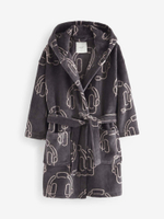 Халат флисовый для мальчика Next N23-837, Темно-серый