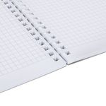 Тетрадь обложка пластик, А4 80 л., гребень мягкий, вырубка для ручки, клетка, BRAUBERG, серый, 405372