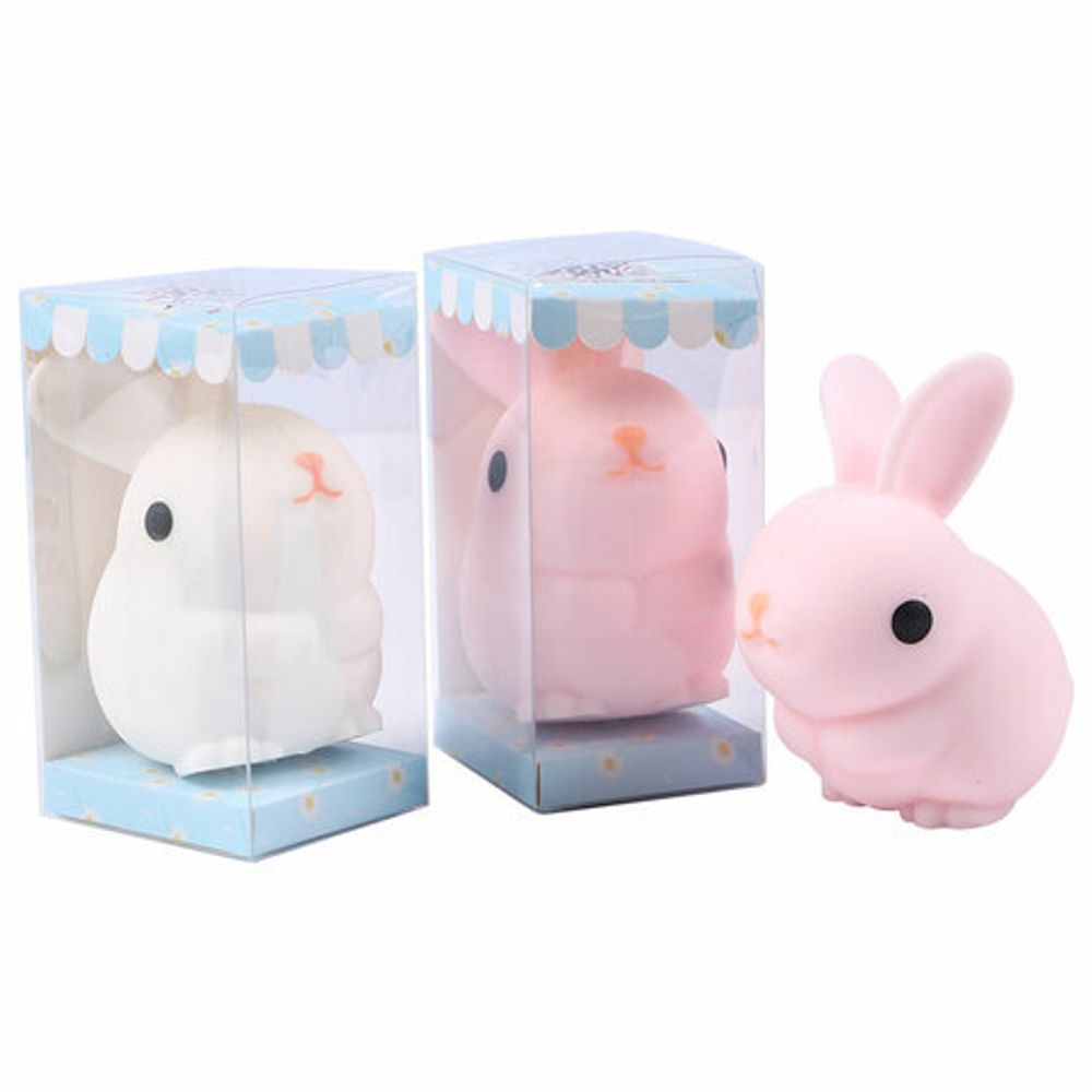 Игрушка-антистресс "ЗАЙЧИК-УШАСТИК", 9х7 см, ассорти, 2 цвета, JOLLY JOT (ДЖОЛЛИ ДЖОТ), 665801