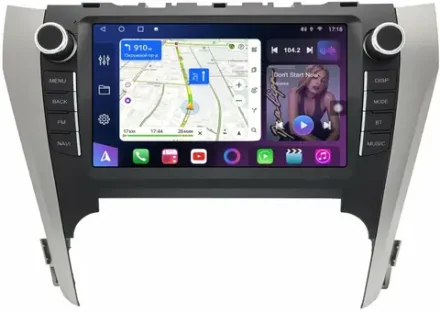 Магнитола Toyota Camry 50 2011-2014 (рамка с крутилками и кнопками) - FarCar BM7048K9M на Android 13, QLED, ТОП процессор, 4Гб+32Гб, CarPlay, 4G SIM-слот