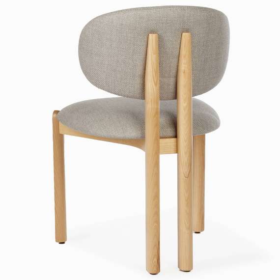 Обеденный стул Sage, светлый дуб с серой обивкой