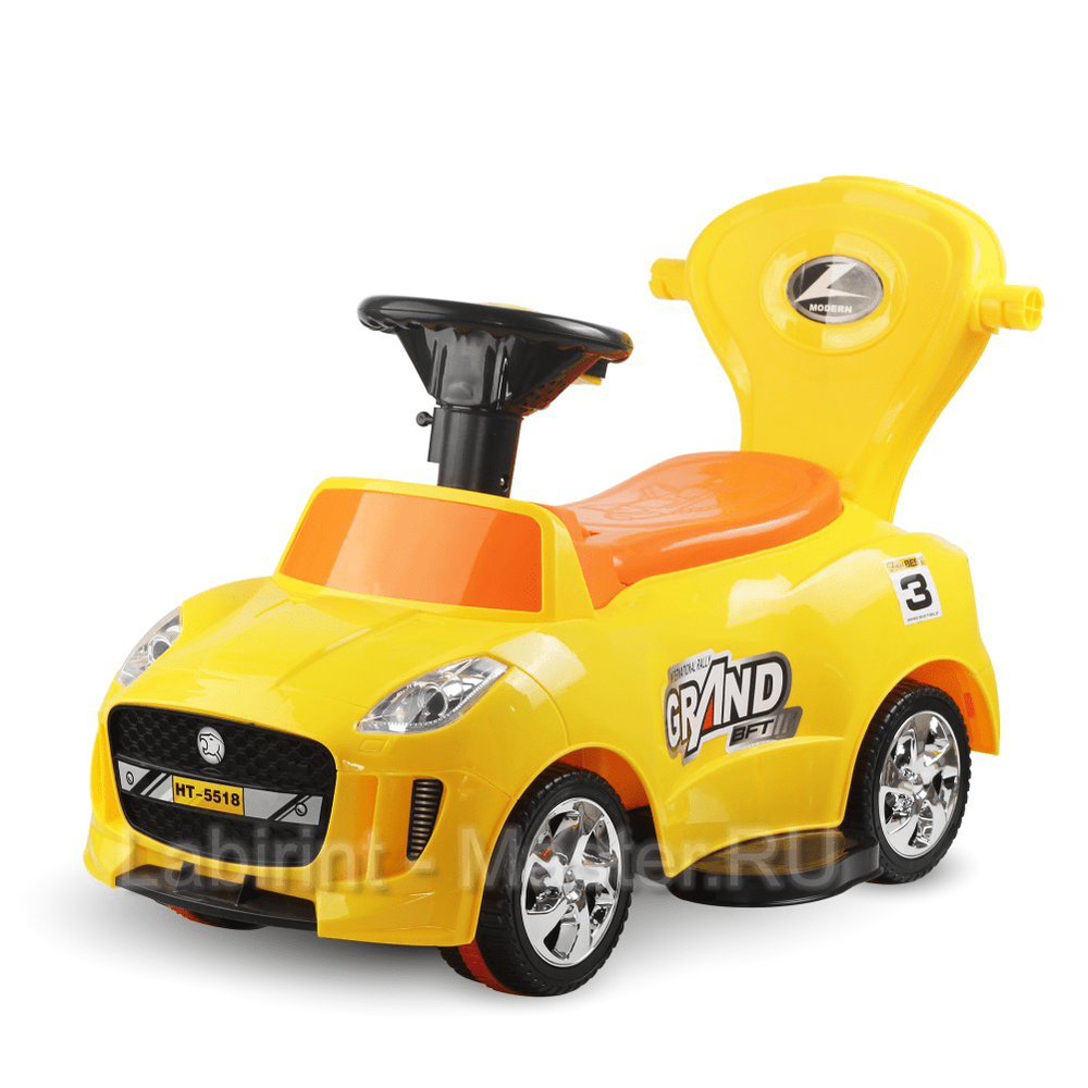 Детский толокар/каталка "MalinaBay НТ-5518" желтый