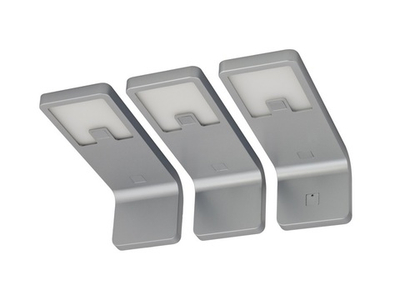 Furnika Комплект из трансф-ра и 3-х накладных светодиод. светильника LEDA с выключ-ем, дневной, алюминий