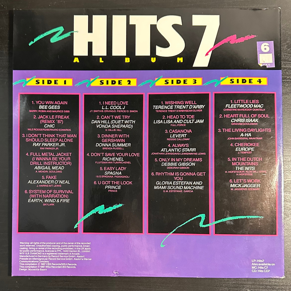 Сборник Hits Album 7 2LP (Германия 1987г.)