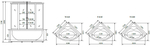 Душевая кабина Timo Standart Silver F 125*125*220  (T-6625SF)