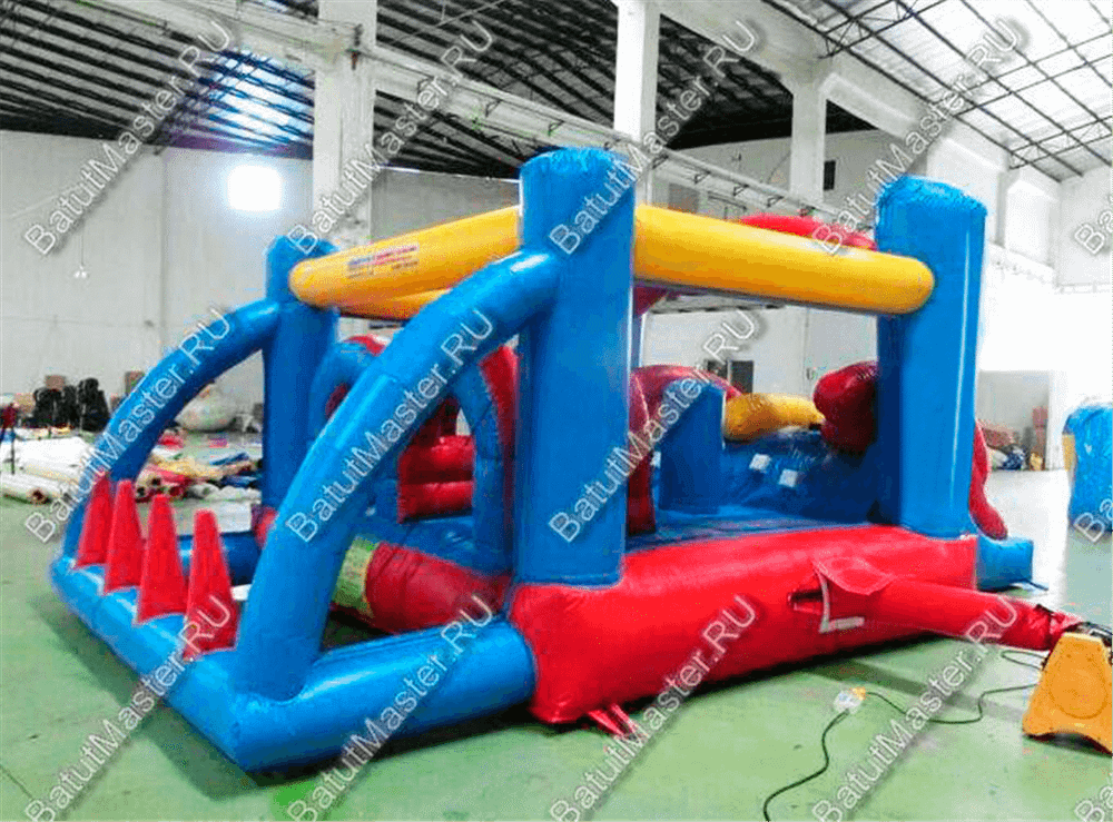 Детский надувной батут "Батутный дрифт", 5.5*2.5*2 м