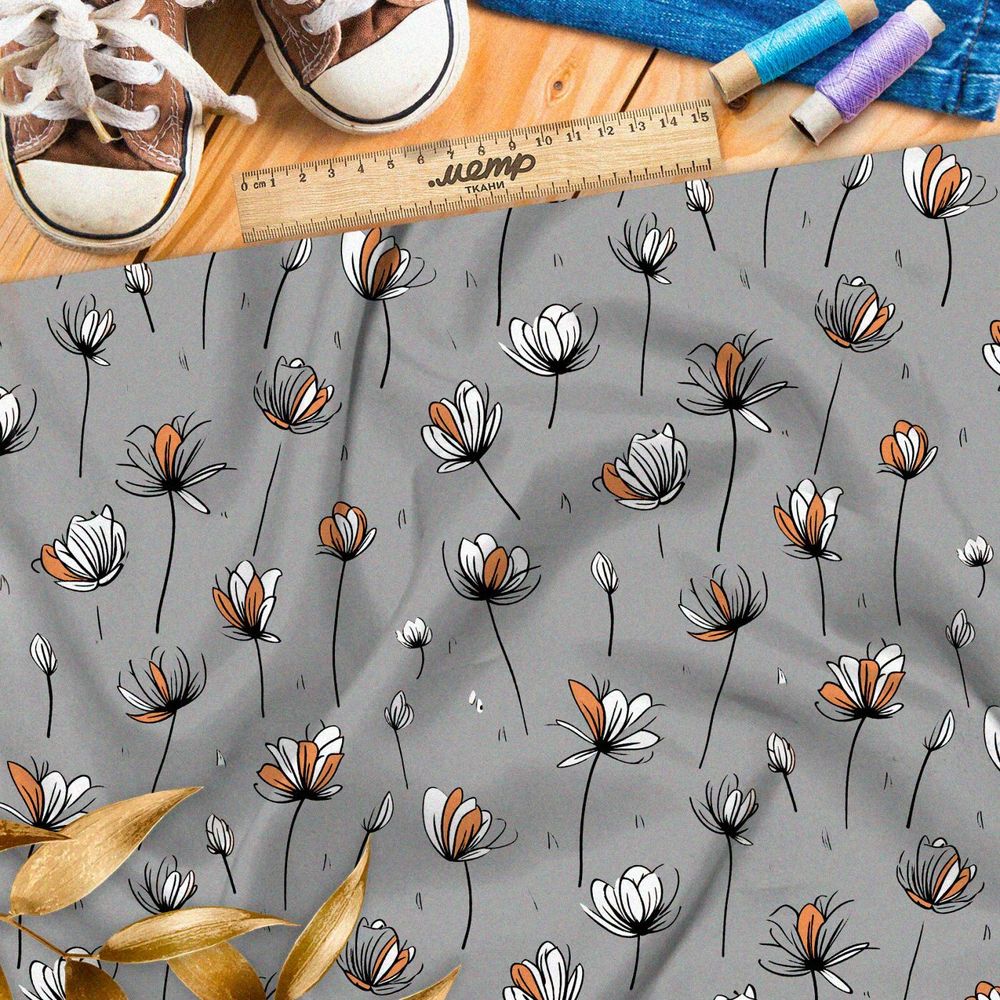 Ткань премиум мембрана танцующие петали цветка