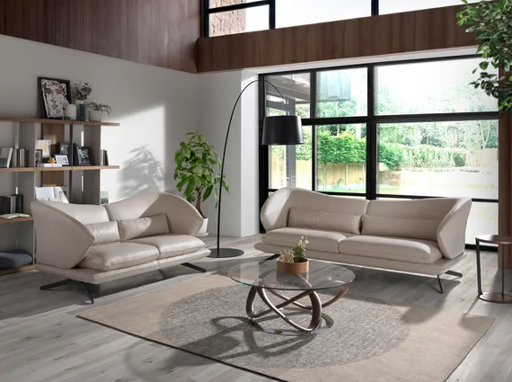 Двухместный Angel Cerda KF2157-2P, серая кожа