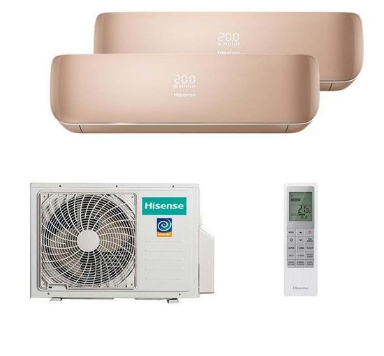 Мультисплит система на 2 комнаты Hisense AMS-09UW4RVETG00(C) x 2 / AMW2-18U4RXC