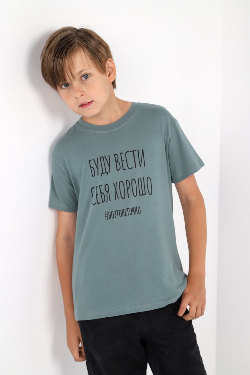 Фуфайка (футболка) для мальчика Кэш-2 Виотекс СВЕТЛЫЙ ХАКИ