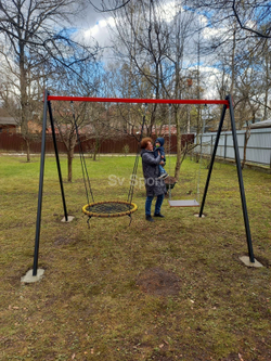 Монтаж уличных качелей Sv Sport