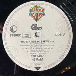Винтажная виниловая пластинка LP Chicago Hard Habit To Break, Please Hold On (Germany 1984) Maxi Single 45 RPM