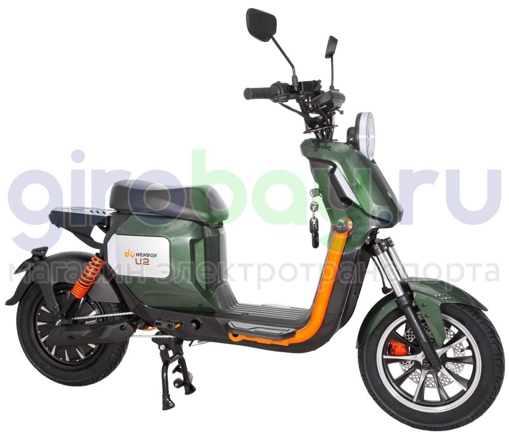 Электроскутер WENBOX U2 1500W (60V/45Ah) - Зелёный фото №4