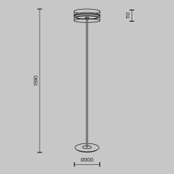 Торшер светодиодный Maytoni   MOD348FL-L24BBS3K