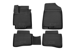 Коврики в салон для KIA Rio (UB), 2011-2014, 2014-2016, 4 шт (Повышенная устойчивость, повышенная износостойкость) FORMAT.3D.25.38.210H