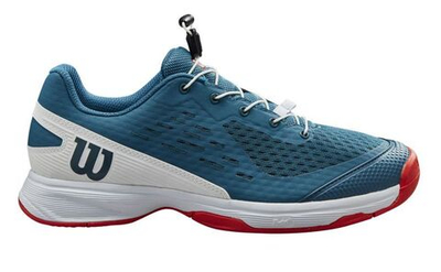 детские Кроссовки теннисные Wilson Rush Pro Jr 4.0 - blue coral/white/fiesta