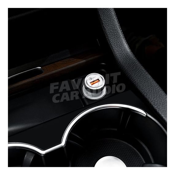 АЗУ 1USB HOCO Z4 2100mA алюминий QC2.0 серебряный