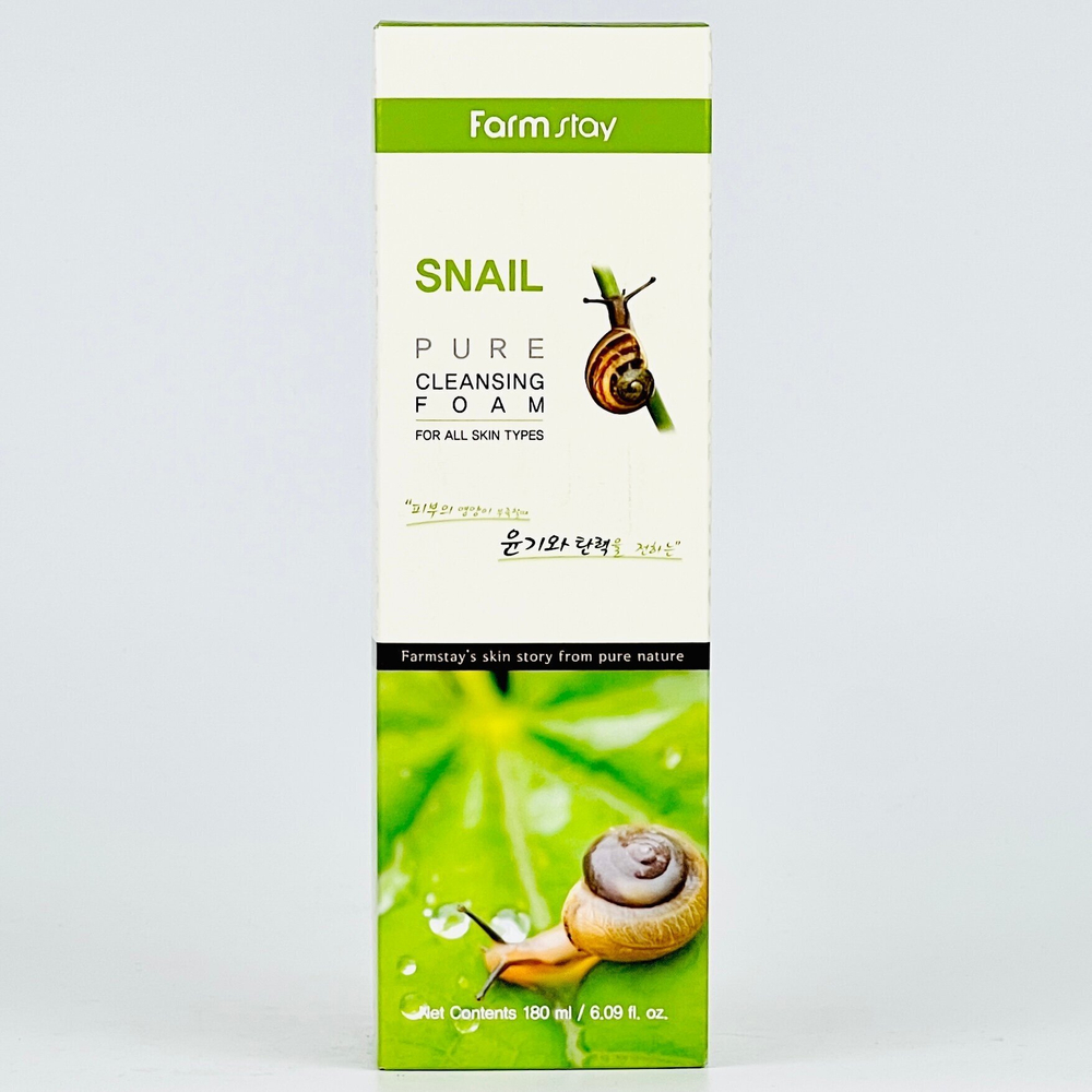 Farmstay пенка очищающая с экстрактом улитки Snail Pure Cleansing Foam, 180 мл