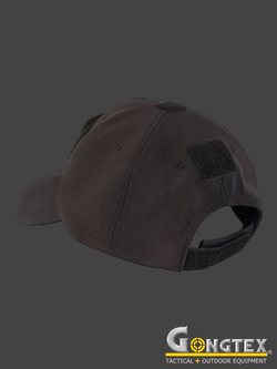 Бейсболка (кепка) демисезонная Gongtex Softshell Cap Waterproof с велкро панелью. Чёрный