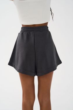 Шорты укороченные графитового цвета