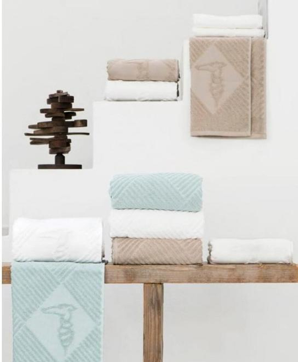 Полотенце 100х150 Trussardi Tatami Blu голубое
