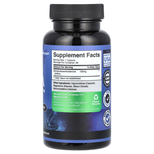 Nature's Craft, ДГЭА, 100 мг, 60 капсул