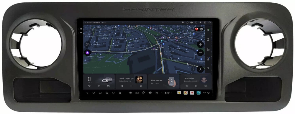 Магнитола для Mercedes-Benz Sprinter 2018-2024+ (top) - Carmedia SF-1021-1 QLed+2K, Android 13, UIS7870 (DUDU7), CarPlay, SIM-слот