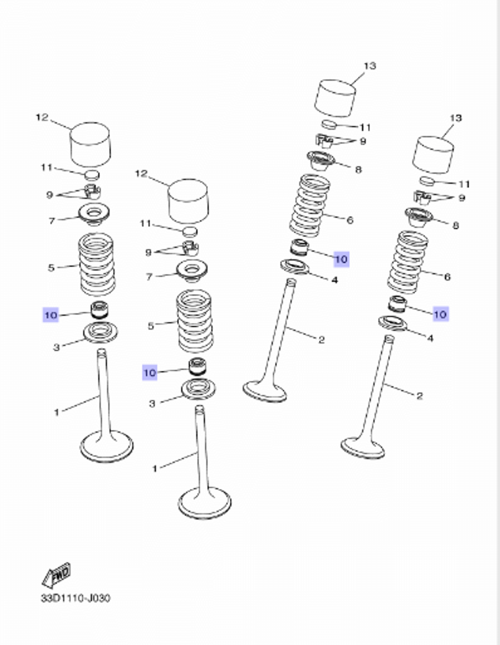 Маслосъемный колпачок Yamaha 51Y121190000