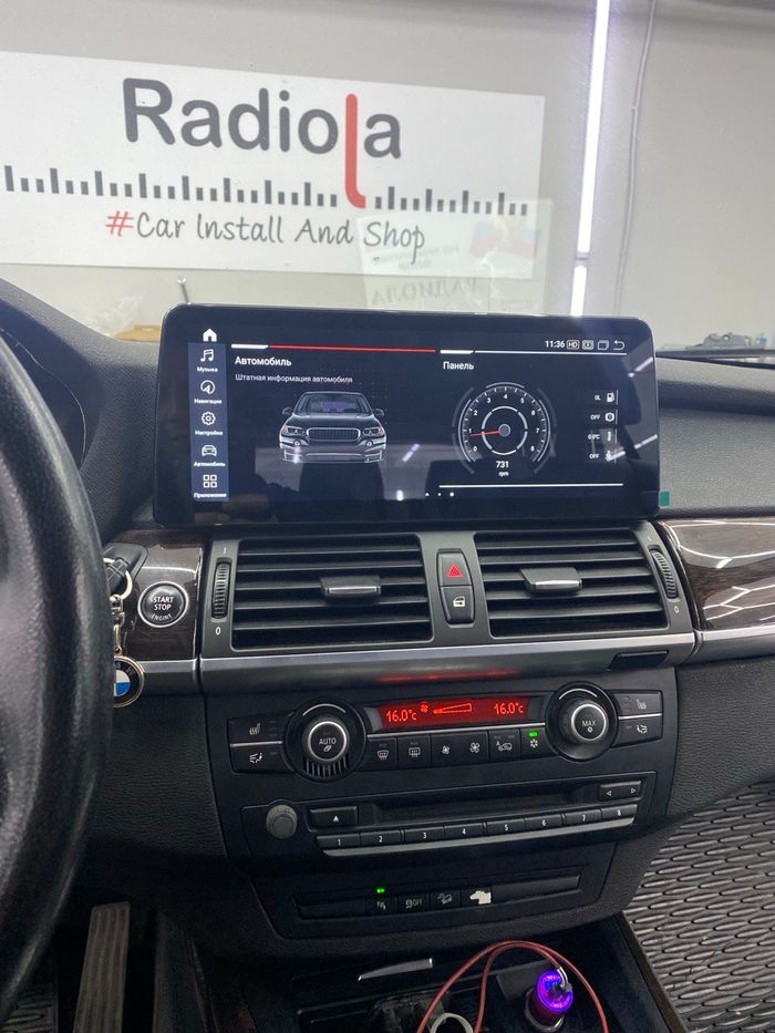 Магнитола для BMW X5 (E70), X6 (E71) 2006-2009 CСC - RDL-1215 монитор 12.3" на Android 13, Быстрая, CarPlay, 4G SIM-слот