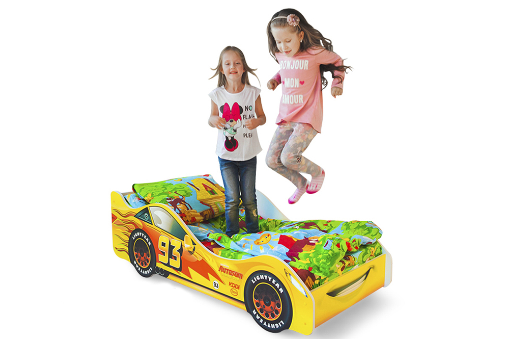 Кровать машина Бельмарко Тачка желтая