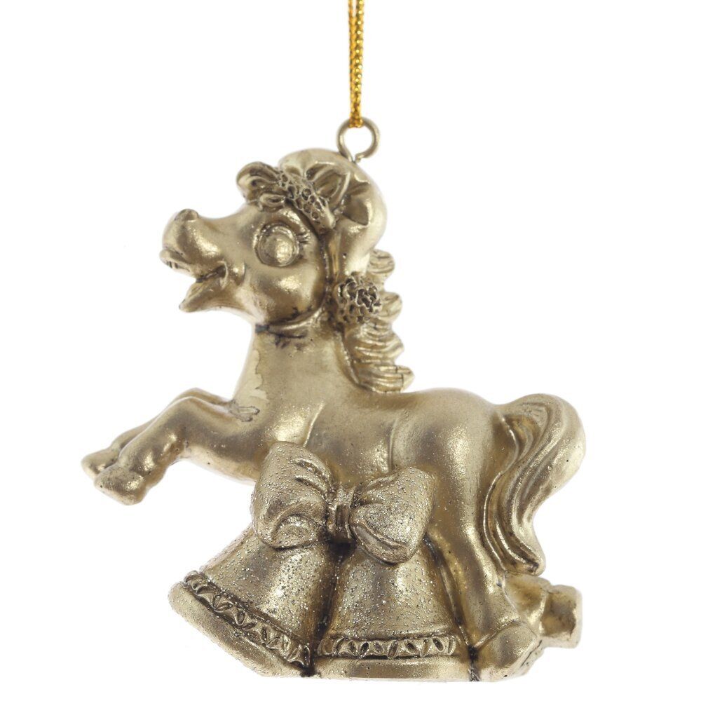 GAEM Фигурка декоративная подвесная "Лошадка", L6 W3 H6,5 см, 3в.