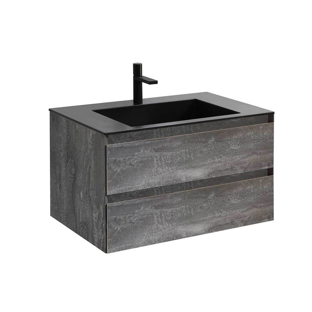 База под раковину Luka 800 подвесная, 2 выкатных ящика soft-close, G.Stone