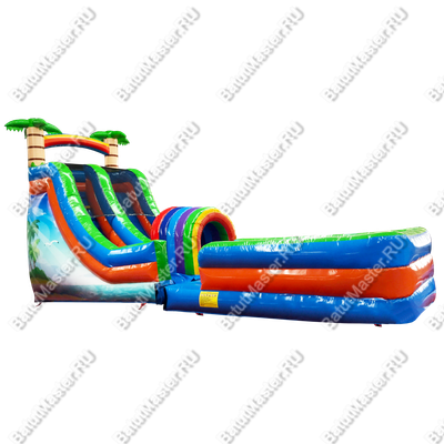 Батут-горка "Райский остров" 8*4*5.5 м