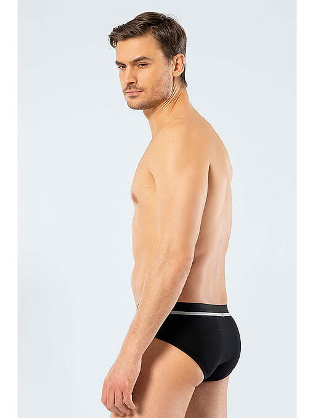 Трусы мужские слипы черный