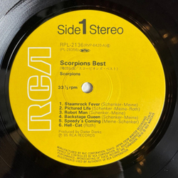 Винтажная виниловая пластинка LP Best Of Scorpions (Japan 1985) (No Obi) Virgin Killer